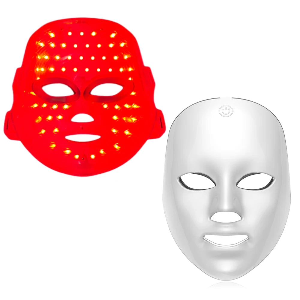 Rechargeable Facial LED Mask 7 Colors LED Photon Beauty Mask Skin Rejuvenation Home Face Lifting Whitening Skin Care Beauty Mask
