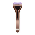 Professional Foundation Brush - Soft Nylon Bristles, Elegant Brown Handle, for BB Cream, Liquid Foundation, Powder - Travel