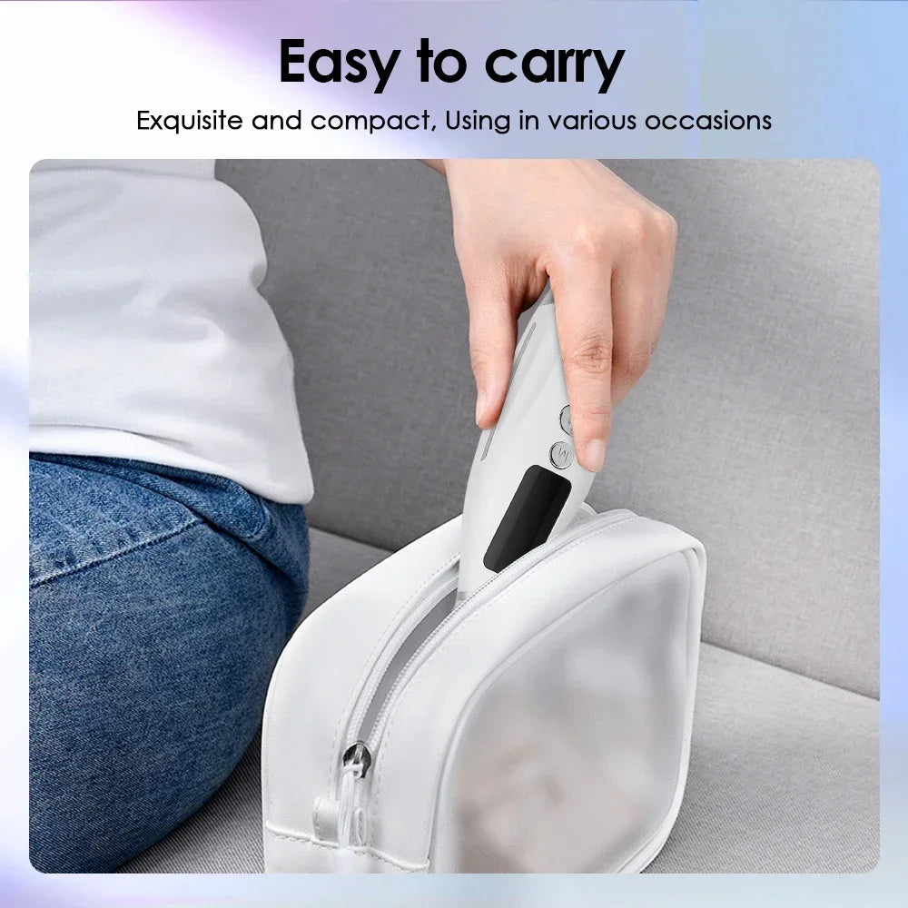 Portable 7 Colors LED Light Therapy Face Neck Massager 3 Gears Adjustable Gentle Vibration Anti Wrinkle Skin Tightening Lifting