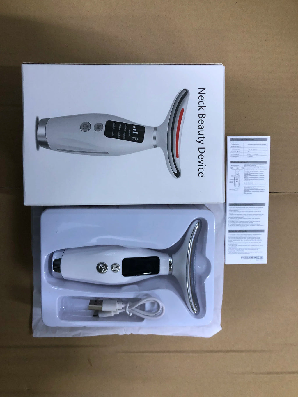Portable 7 Colors LED Light Therapy Face Neck Massager 3 Gears Adjustable Gentle Vibration Anti Wrinkle Skin Tightening Lifting