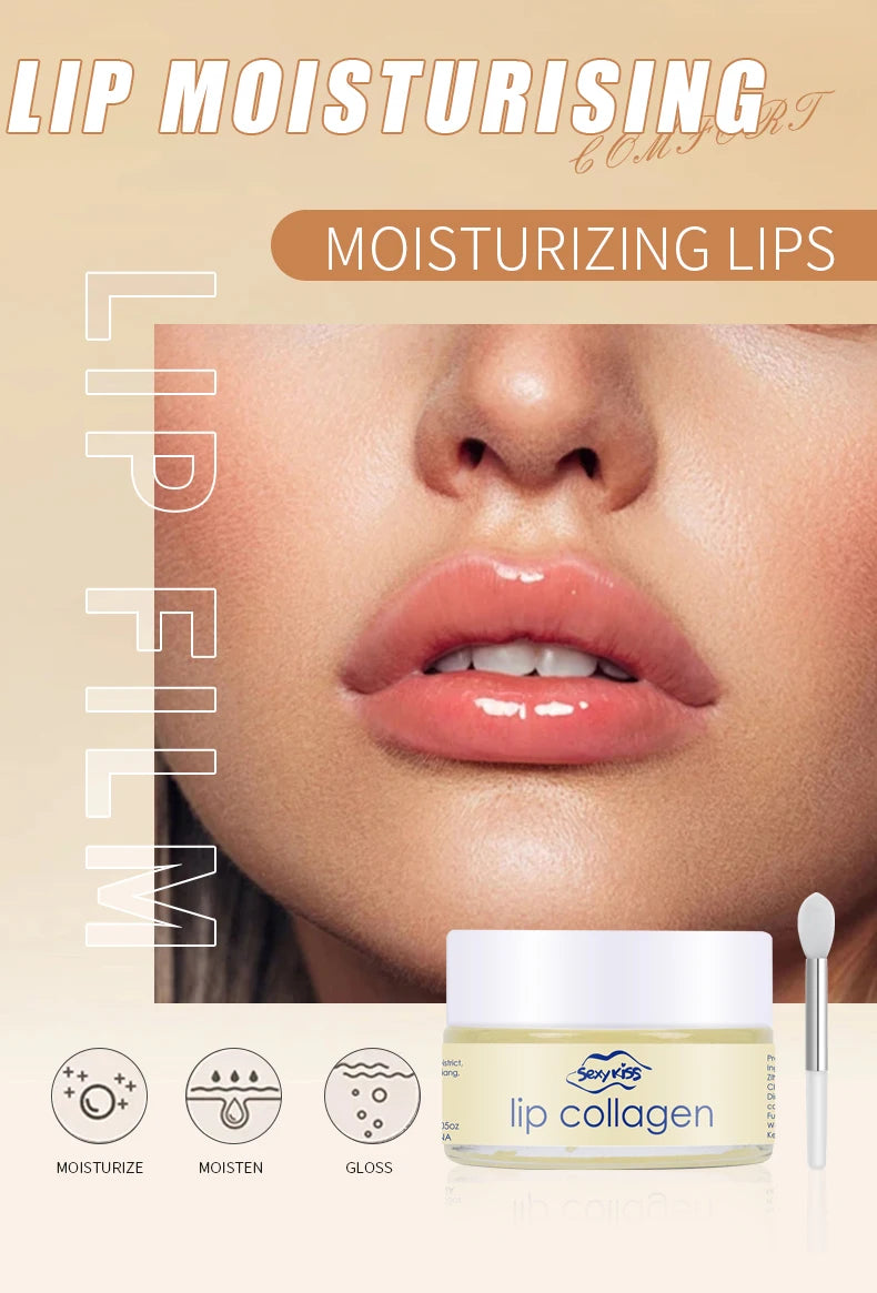 Hyaluronic Acid Collagen Sleep Lip Mask 20g Deep Hydration Lasting Moisturizing Exfoliation Day and Night Can Be Given