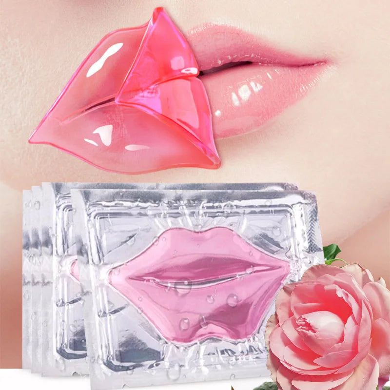 5/10/20/30pcs Pink Gold Crystal Collagen Lip Mask Plump Lips Moisturizing Nourishing Lip Patches Lips Plumper Skin Care Products