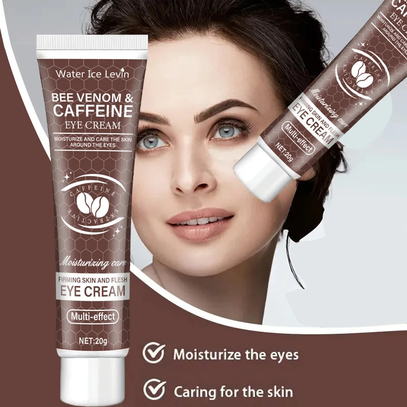 Natural Caffeine Intensive Moisturizing and Firming Eye Cream 20g, for Puffiness and Dark Circles Use It to Lift the Eye Area, Reduce Wrinkles and Signs of Aging, and Achieve a Light Beige, Relaxed Look.