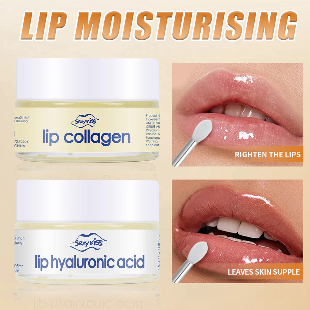 Hyaluronic Acid Collagen Sleep Lip Mask 20g Deep Hydration Lasting Moisturizing Exfoliation Day and Night Can Be Given
