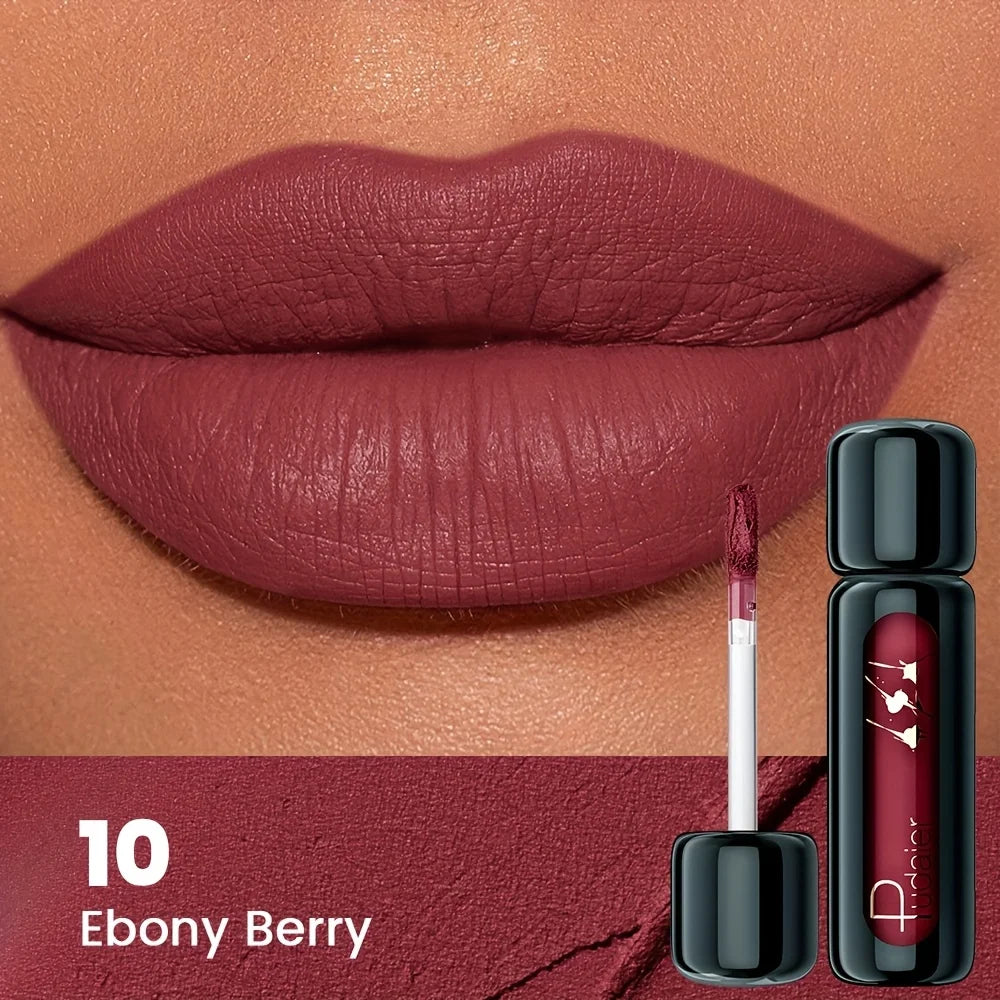 1pc Matte Velvet Lip Gloss, Highly Saturated Liquid Lip Mud, Non-Stick Long Lasting, All Skin Tones Compatible,Mother's Day Gift