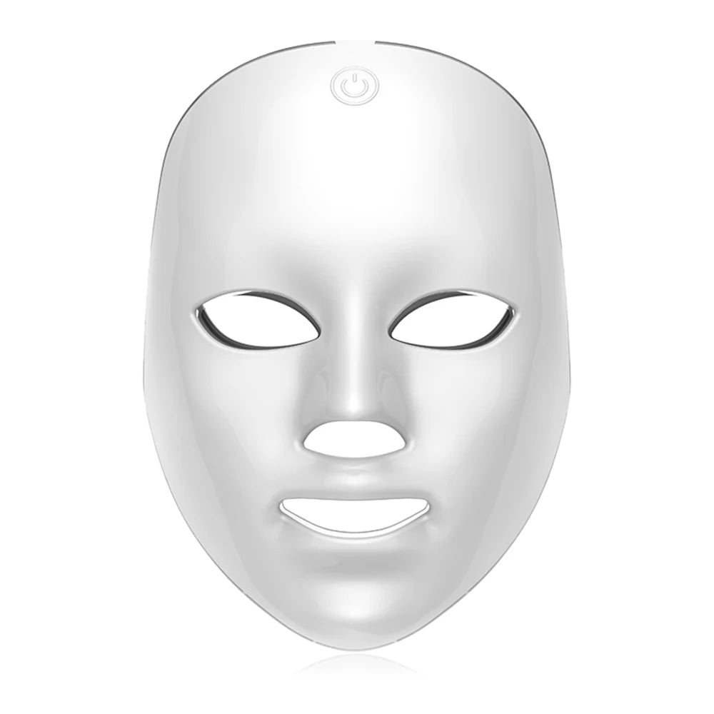 Rechargeable Facial LED Mask 7 Colors LED Photon Beauty Mask Skin Rejuvenation Home Face Lifting Whitening Skin Care Beauty Mask