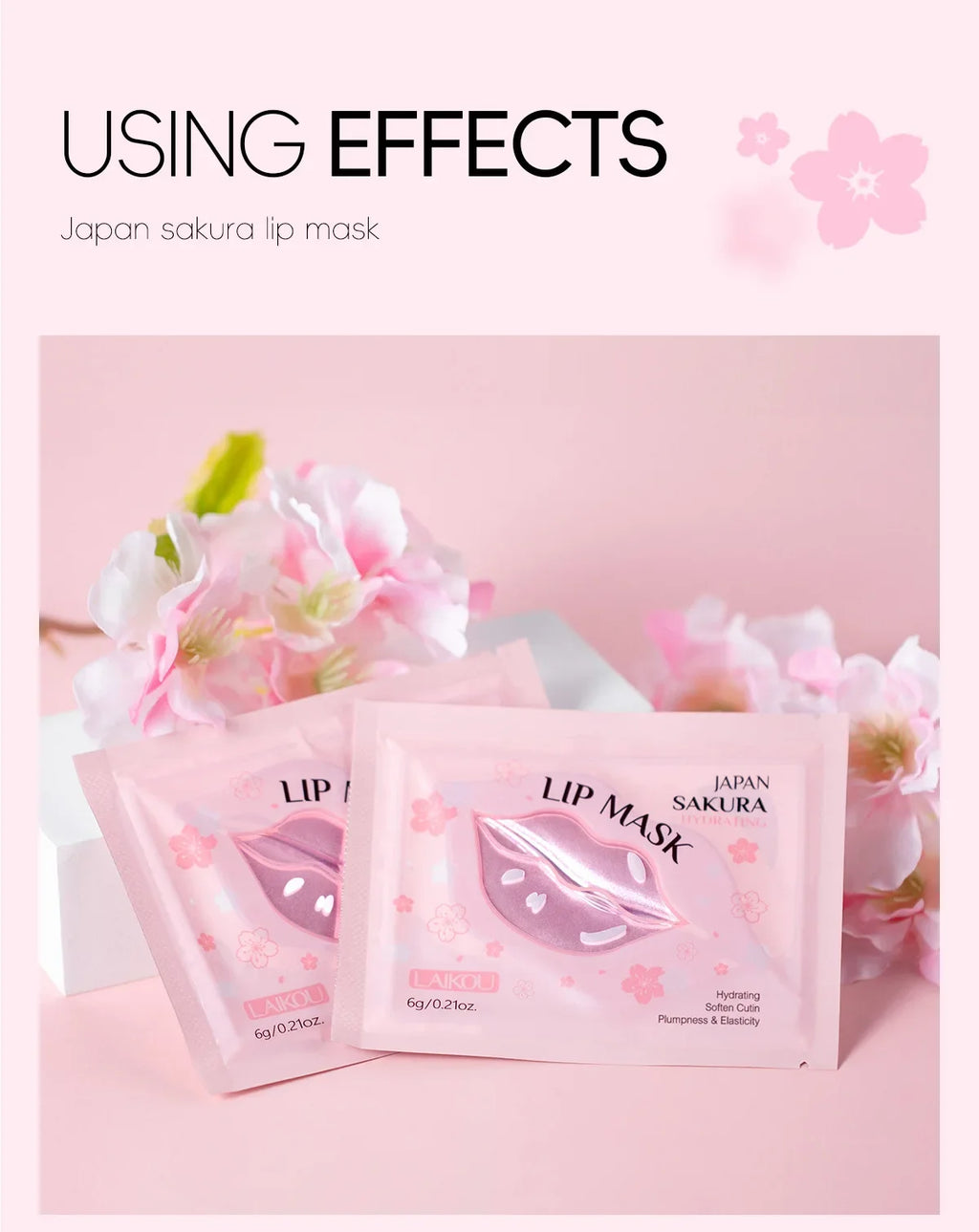 LAIKOU 5/10pcs Lip Mask Lip Care Moisturizing Hydrating Repair Lighten Lip Lines Labial Gel Patch Lips Pad Patches Care Products