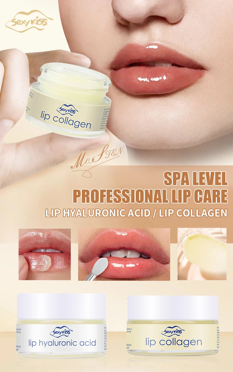 Hyaluronic Acid Collagen Sleep Lip Mask 20g Deep Hydration Lasting Moisturizing Exfoliation Day and Night Can Be Given