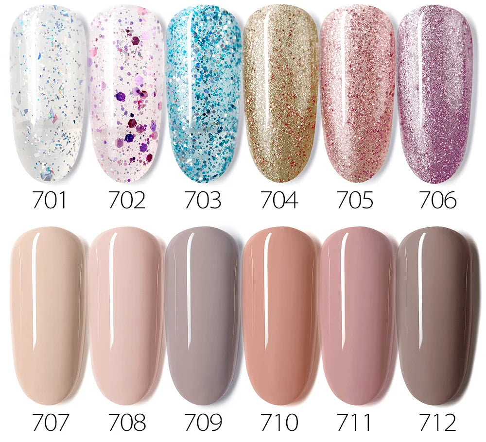 Venalisa HEMA TPO FREE Nail Gel Polish Glitter Gorgeous Full Coverage Soak Off UV LED French Nail Jelly Pink Nude Collection