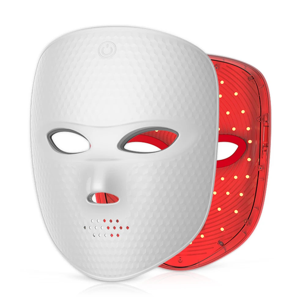 Wireless LED Facial Mask 7 Colors Light Photon Skin Tighten Rejuvenation Brighten Anti-Aging Skin Beauty Device