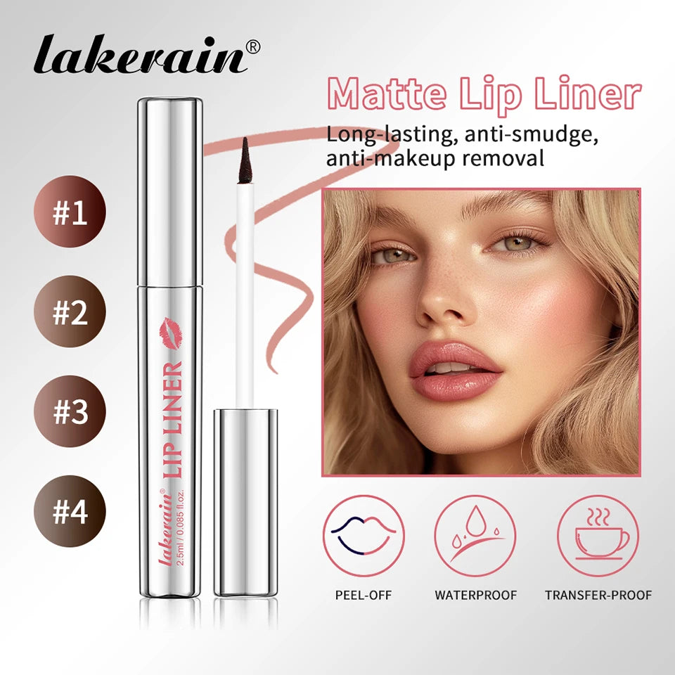 Magic Peel Off Lip Cosmetic Matte Lip Liner Pencil Long Lasting Waterproof Smudge Proof Transfer Proof Peel Off Lip Stain Tattoo