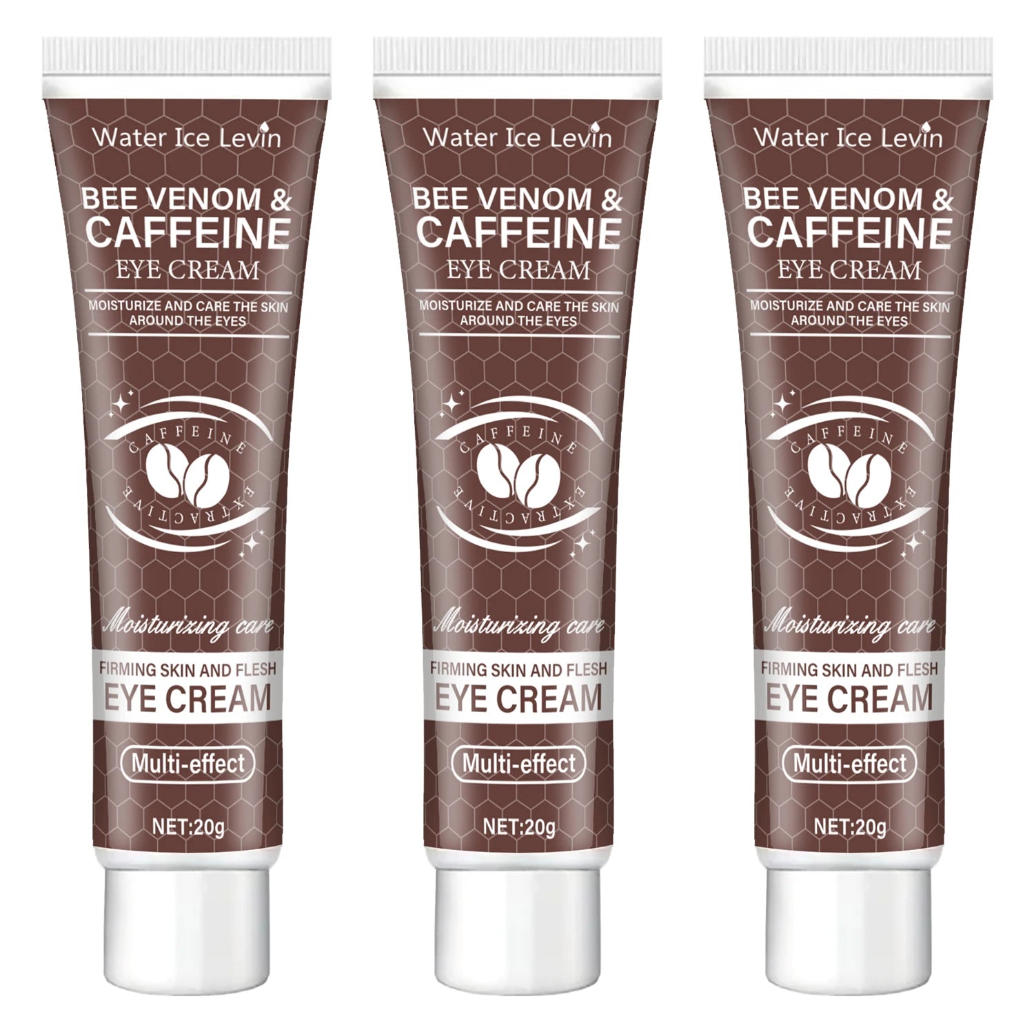 Natural Caffeine Intensive Moisturizing and Firming Eye Cream 20g, for Puffiness and Dark Circles Use It to Lift the Eye Area, Reduce Wrinkles and Signs of Aging, and Achieve a Light Beige, Relaxed Look.