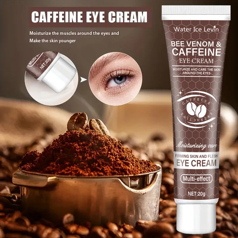 Natural Caffeine Intensive Moisturizing and Firming Eye Cream 20g, for Puffiness and Dark Circles Use It to Lift the Eye Area, Reduce Wrinkles and Signs of Aging, and Achieve a Light Beige, Relaxed Look.