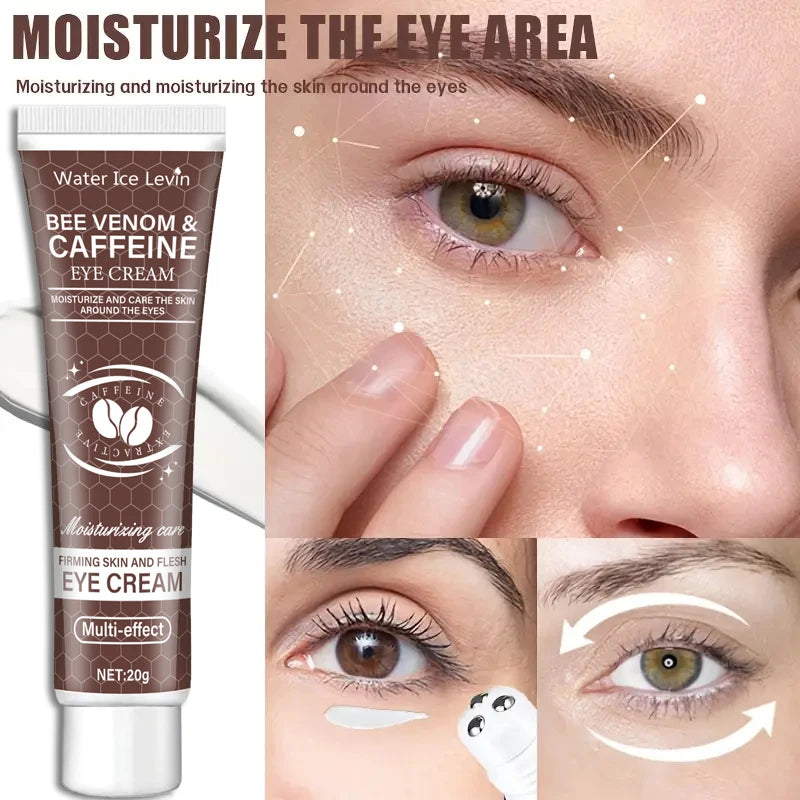 Natural Caffeine Intensive Moisturizing and Firming Eye Cream 20g, for Puffiness and Dark Circles Use It to Lift the Eye Area, Reduce Wrinkles and Signs of Aging, and Achieve a Light Beige, Relaxed Look.
