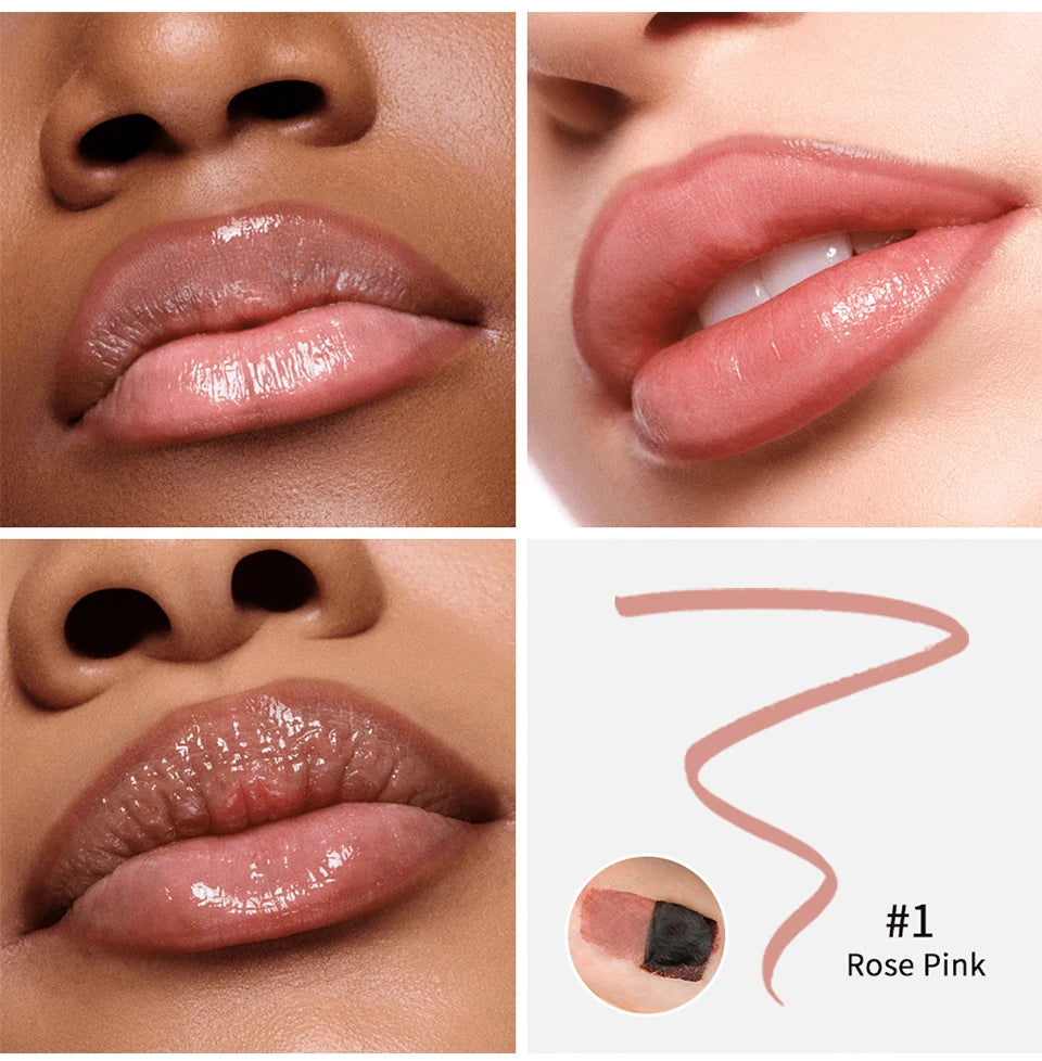 Magic Peel Off Lip Cosmetic Matte Lip Liner Pencil Long Lasting Waterproof Smudge Proof Transfer Proof Peel Off Lip Stain Tattoo