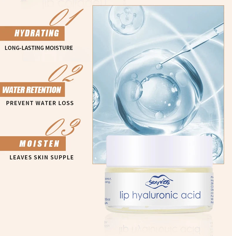 Hyaluronic Acid Collagen Sleep Lip Mask 20g Deep Hydration Lasting Moisturizing Exfoliation Day and Night Can Be Given
