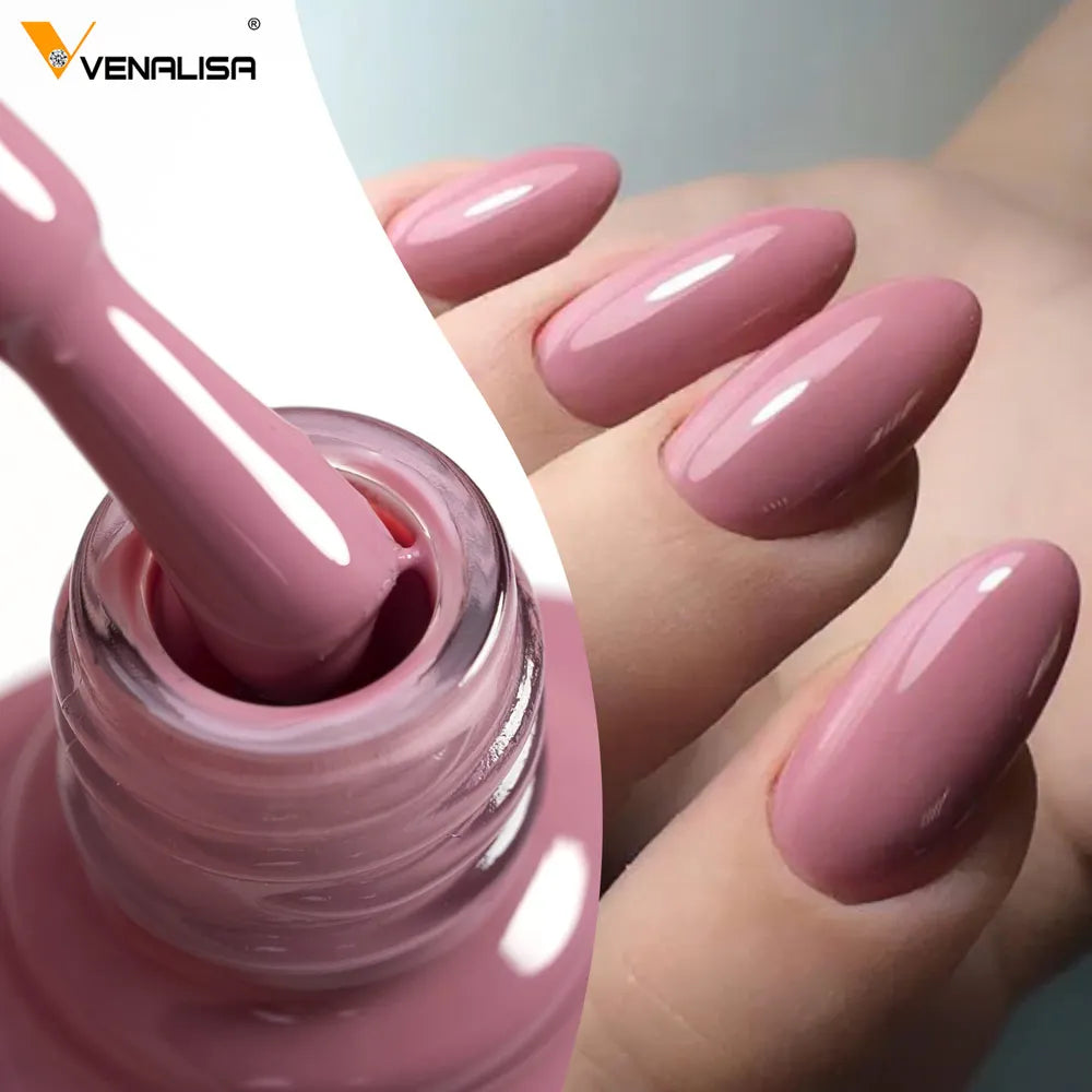 Venalisa HEMA TPO FREE Nail Gel Polish Glitter Gorgeous Full Coverage Soak Off UV LED French Nail Jelly Pink Nude Collection