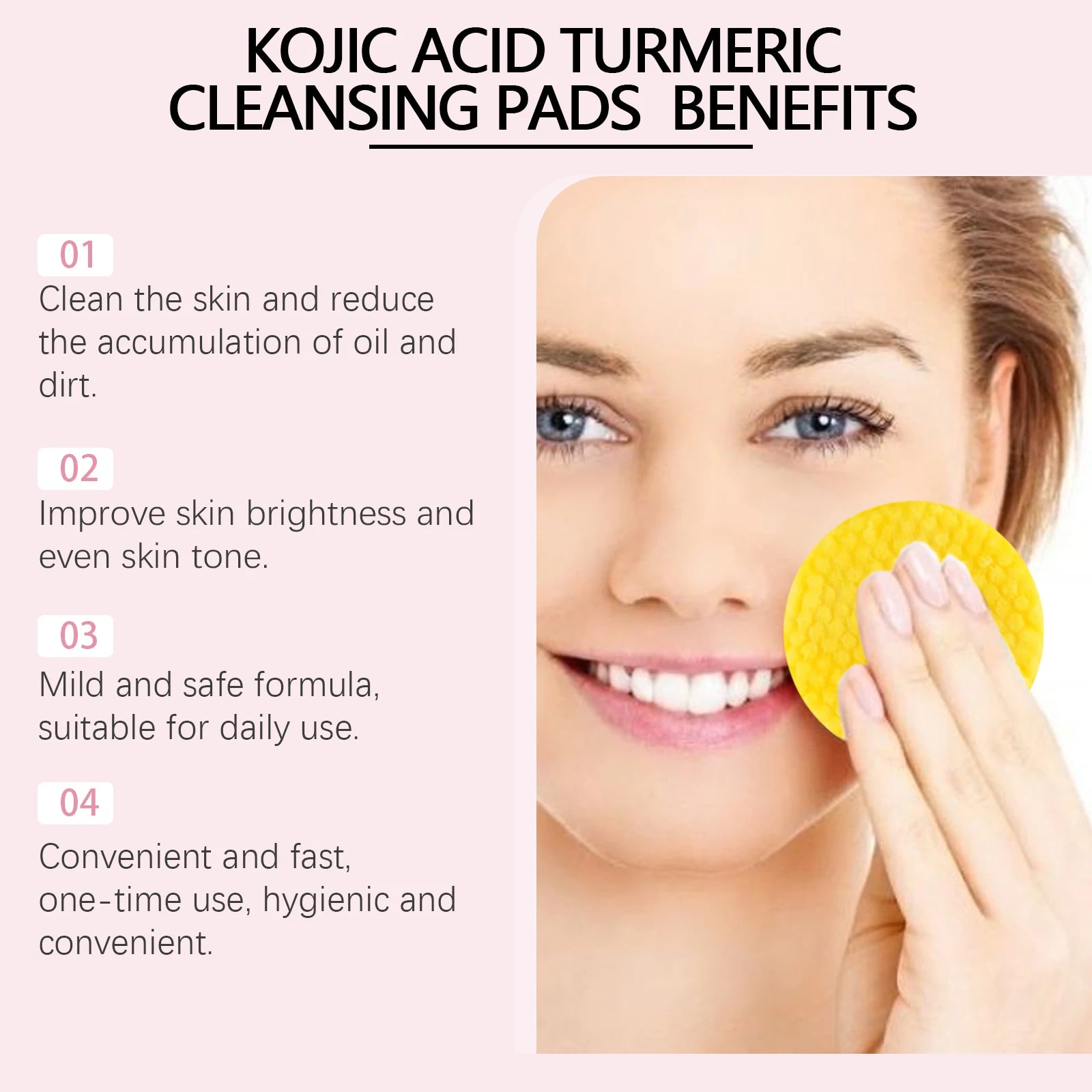 Turmeric Kojic Acid Cleansing Pad Gently Exfoliates Deeply Cleanses Skin Whitens And Lightens Spots Maintains Water Oil Balance