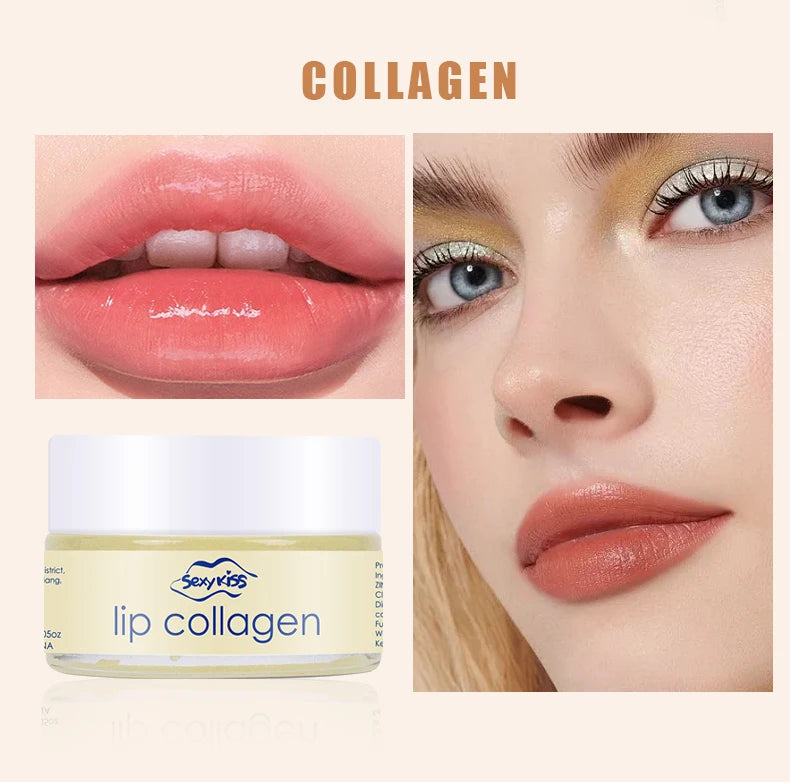 Hyaluronic Acid Collagen Sleep Lip Mask 20g Deep Hydration Lasting Moisturizing Exfoliation Day and Night Can Be Given