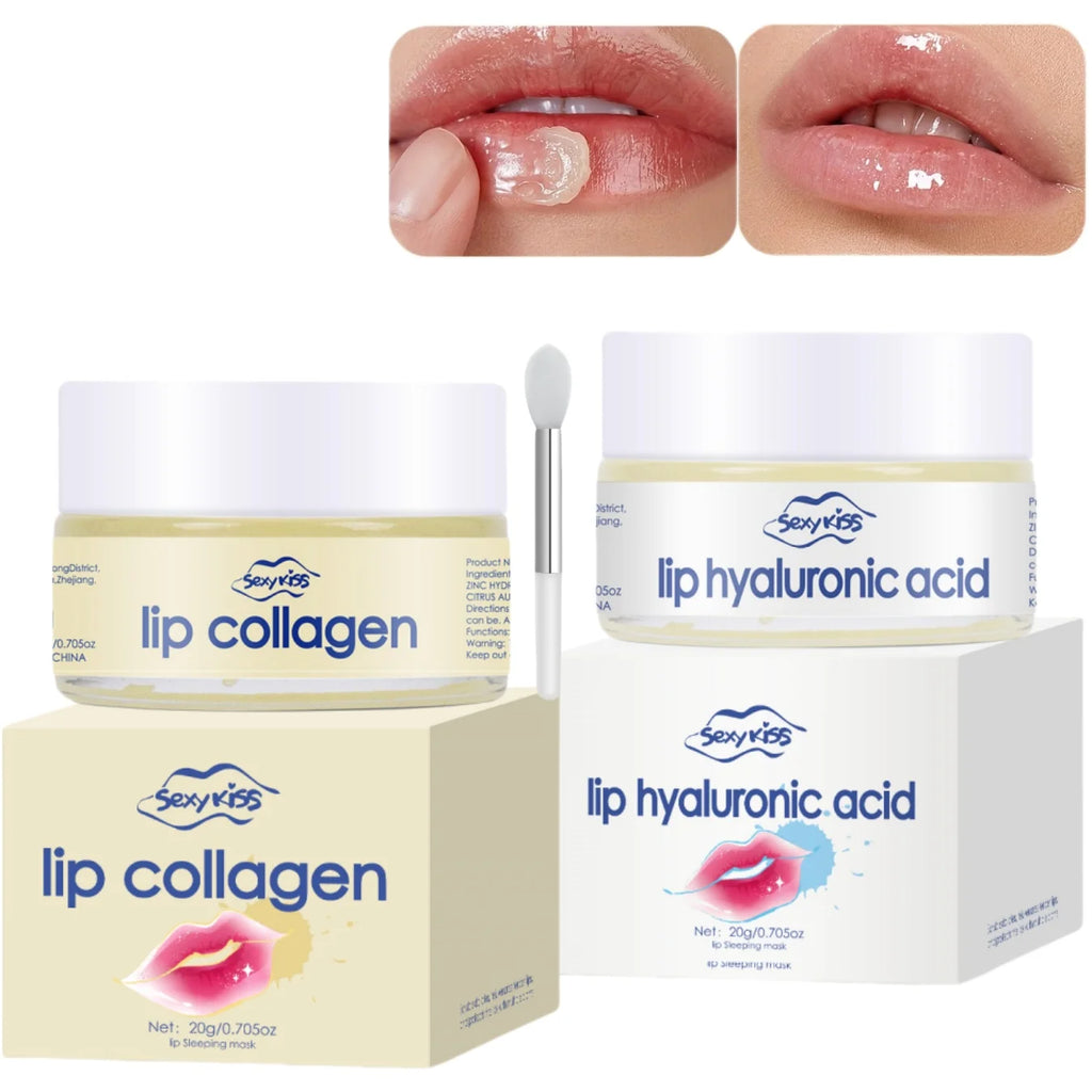 Hyaluronic Acid Collagen Sleep Lip Mask 20g Deep Hydration Lasting Moisturizing Exfoliation Day and Night Can Be Given