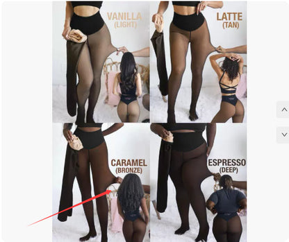 Single Thread Stitching Cross-border Winter Warm Translucent Leggings